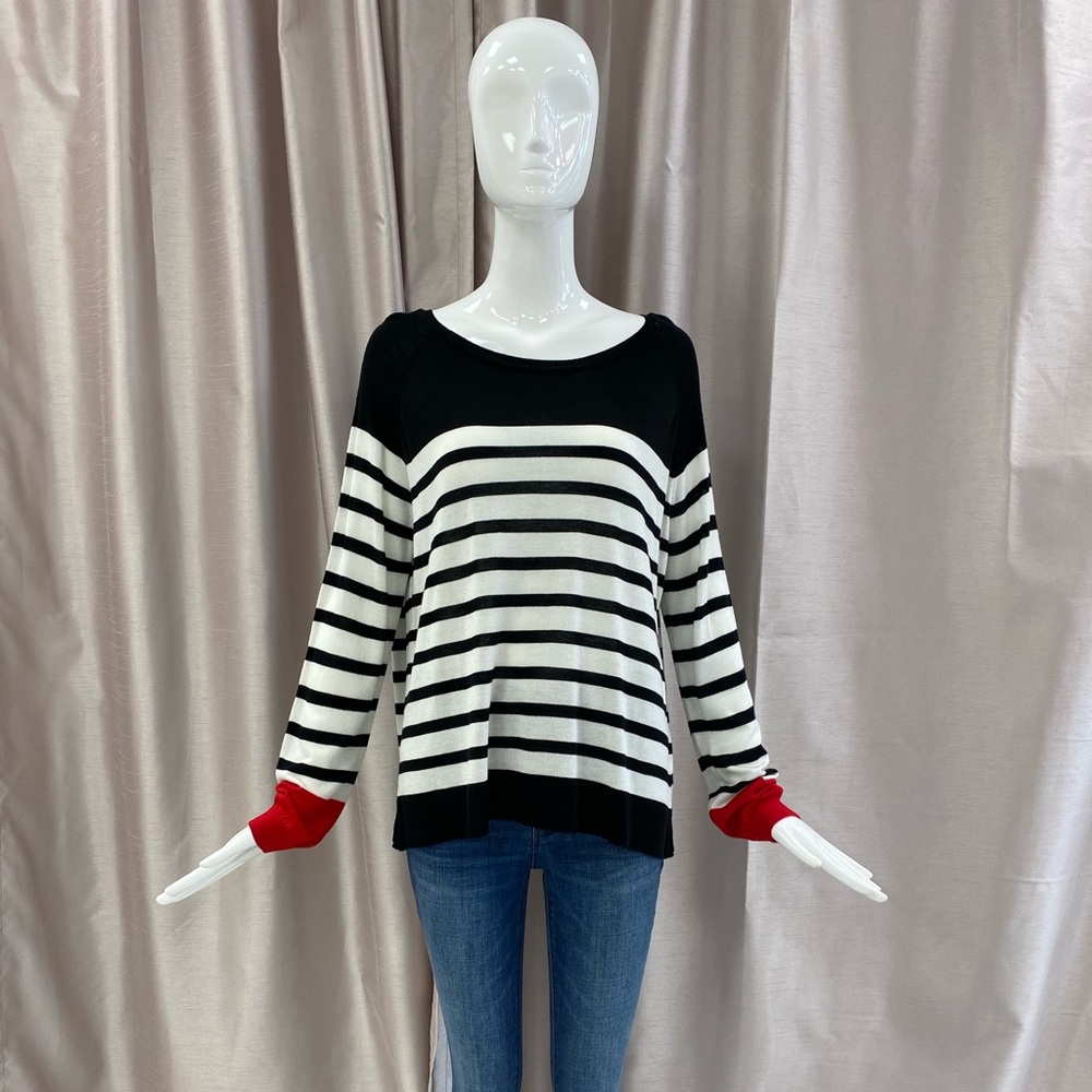 Black/Off White Stripe Sweater